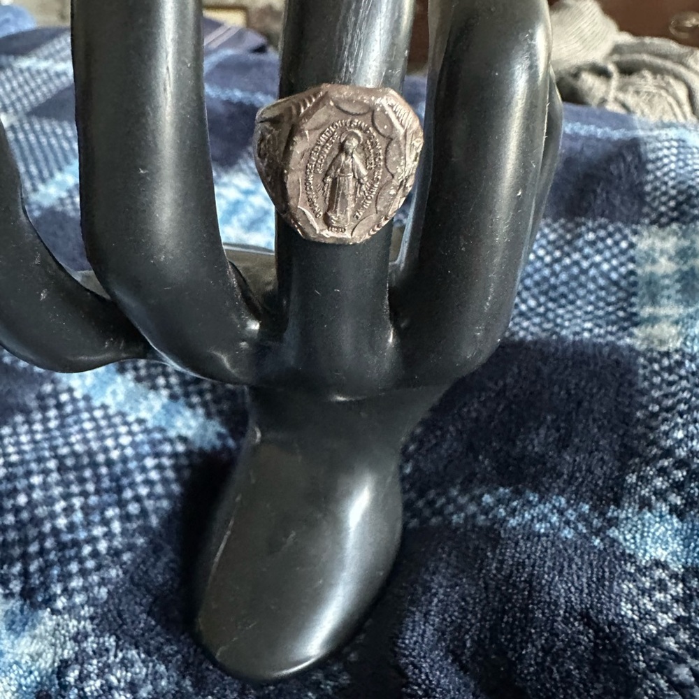 Silver Religious Ring - image 1